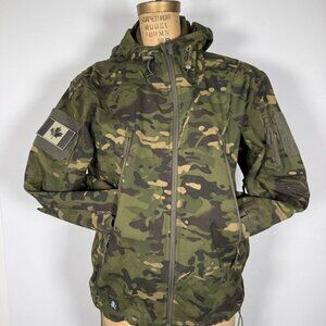 Military Army Canada Flag Fleece Tactical Jacket